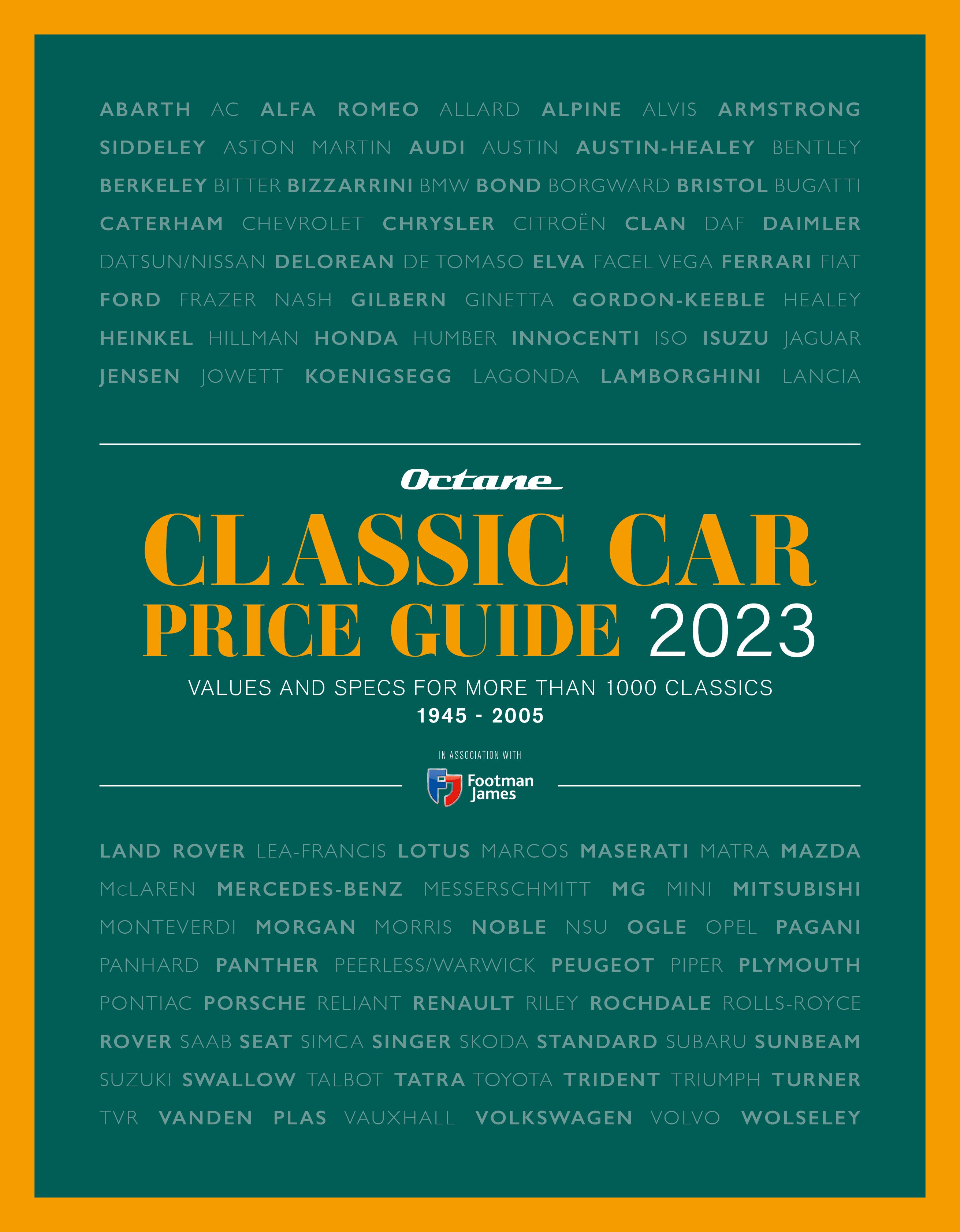 Octane Classic Car Price Guide 2023